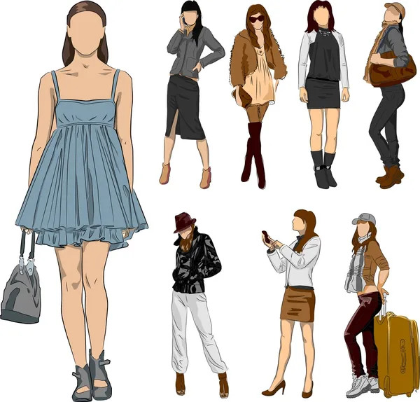 Filles de mode — Image vectorielle