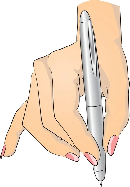 Hand schrijven pen — Stockvector