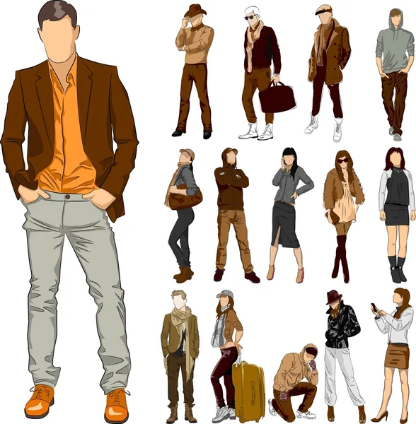 Set of fashion — Stock Vector