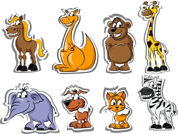 Conjunto de animais de desenhos animados Ilustrações De Stock Royalty-Free