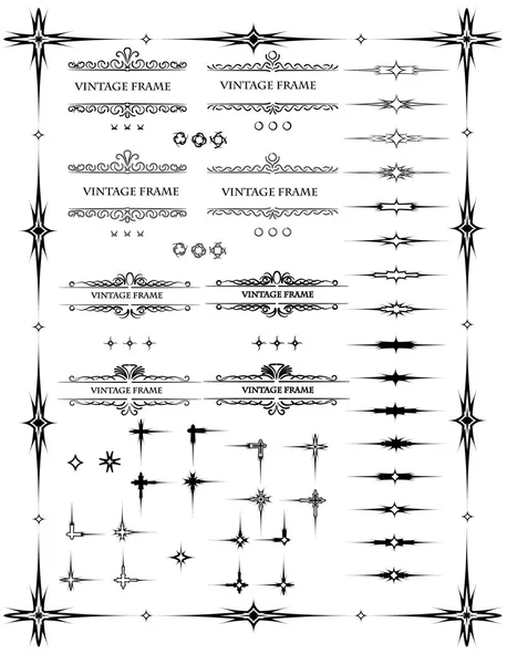 Elementos de diseño de marco de texto — Vector de stock