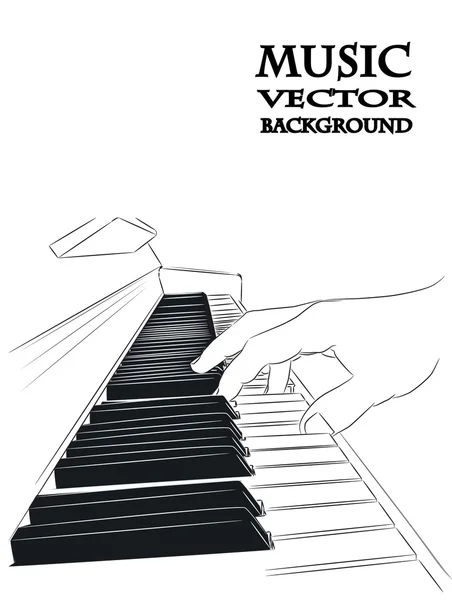 Piano spelar - vektor — Stock vektor