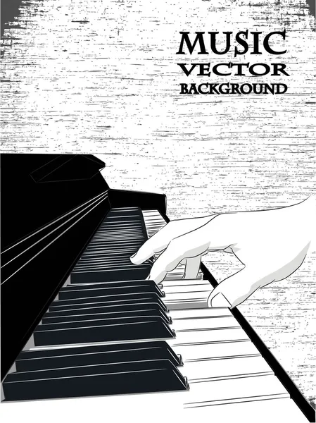 Piano spelen - vector — Stockvector