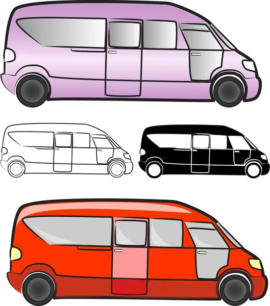 Colección de coches - vector — Archivo Imágenes Vectoriales