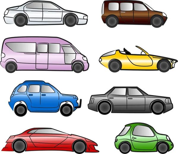 Collecte de voitures - vecteur — Image vectorielle