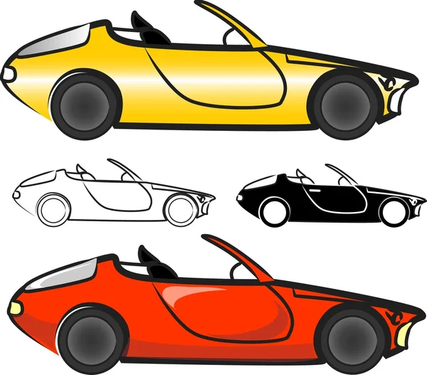 Cars collection - vector — Stock Vector