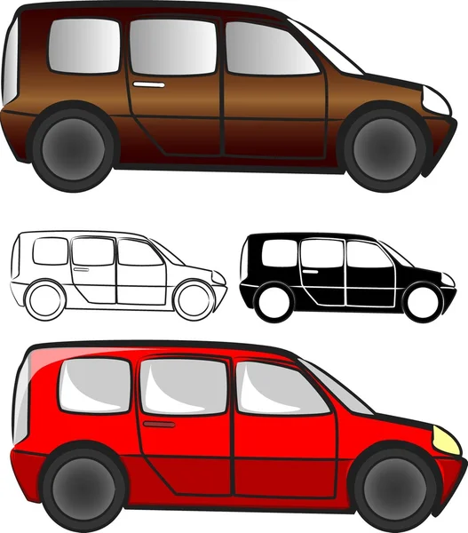 Colección de coches - vector — Archivo Imágenes Vectoriales