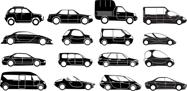 Colección de coches - vector — Archivo Imágenes Vectoriales