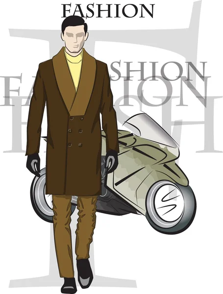 Fashion man on the background — Stock Vector