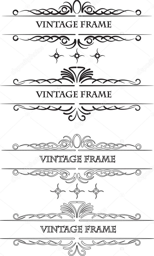 Text frame design elements Stock Vector Image by ©SketchMaster #13980149