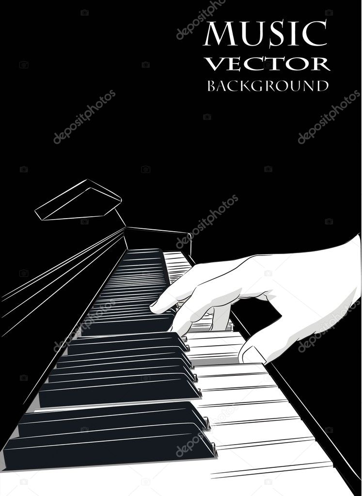 Piano play - vector