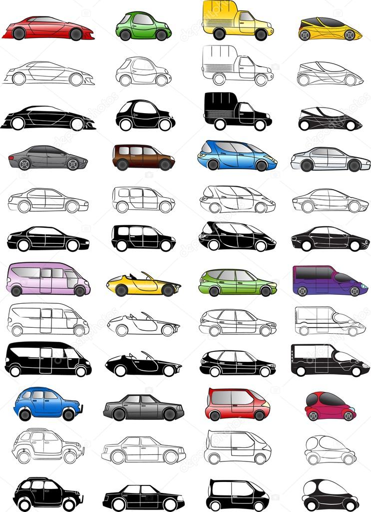 Cars collection - vector