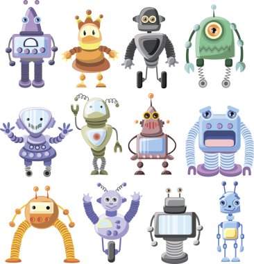 Cartoon robot seti