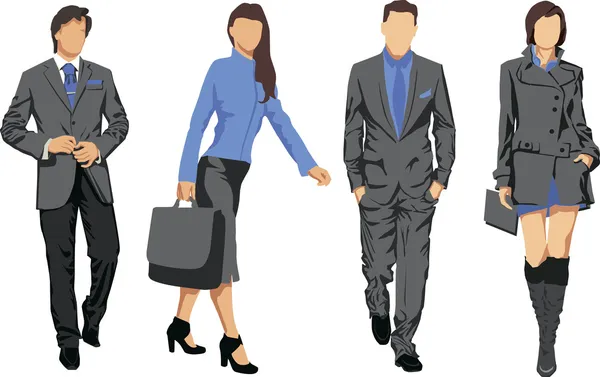 Set of business people — Stock Vector