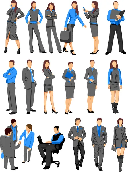 Set of business people — Stock Vector