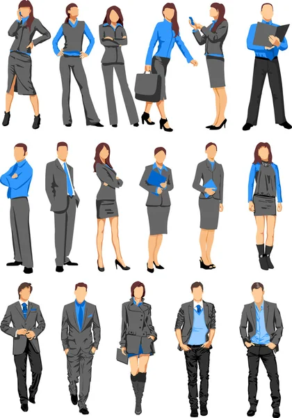 Set of business people — Stock Vector