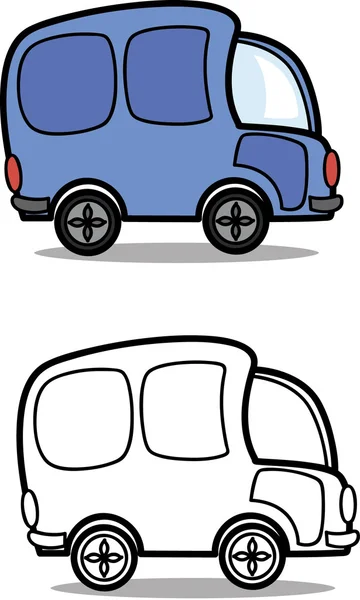 Kolorowanie kreskówka samochody, ładny — Wektor stockowy