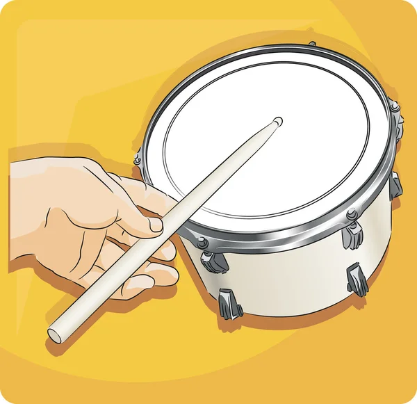 Playing drum — Stock Vector
