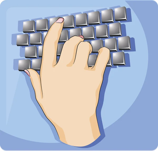 Teclado de mecanografía — Vector de stock