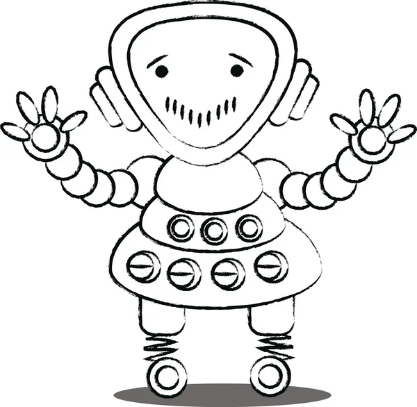 Cartoon robot — Stock Vector