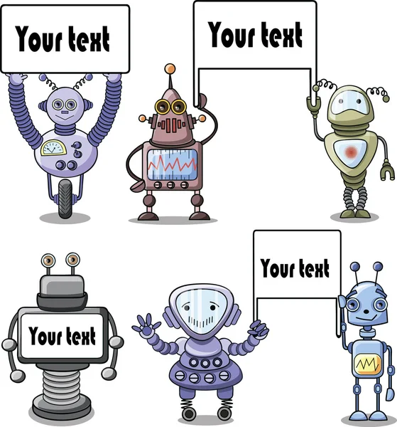 Robots de dessin animé — Image vectorielle