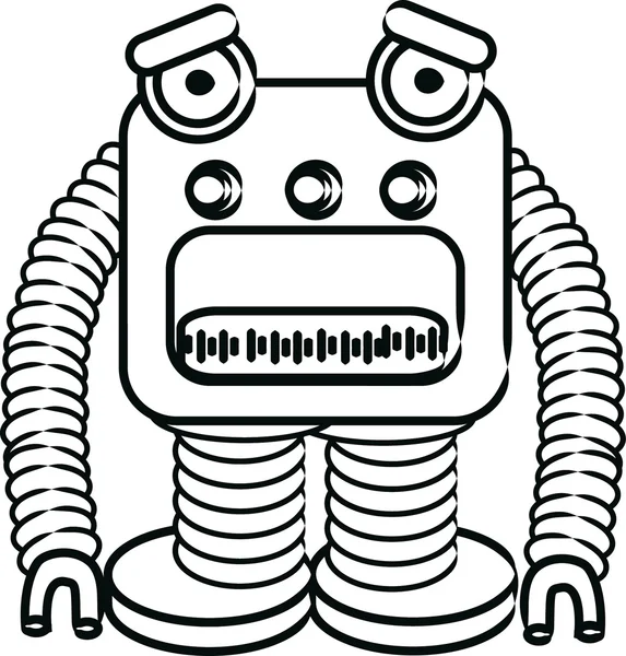 Дудл-робот — стоковый вектор
