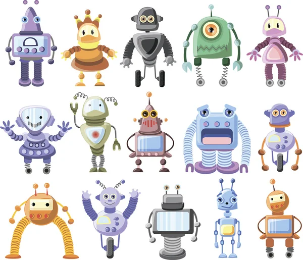 Robots de dessin animé — Image vectorielle