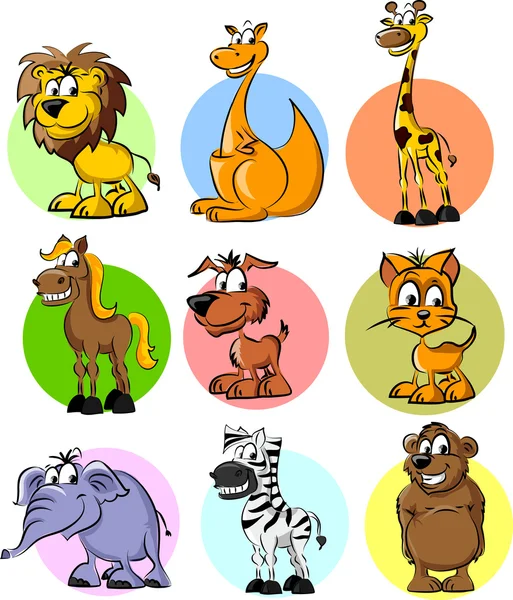 Animales de dibujos animados — Vector de stock