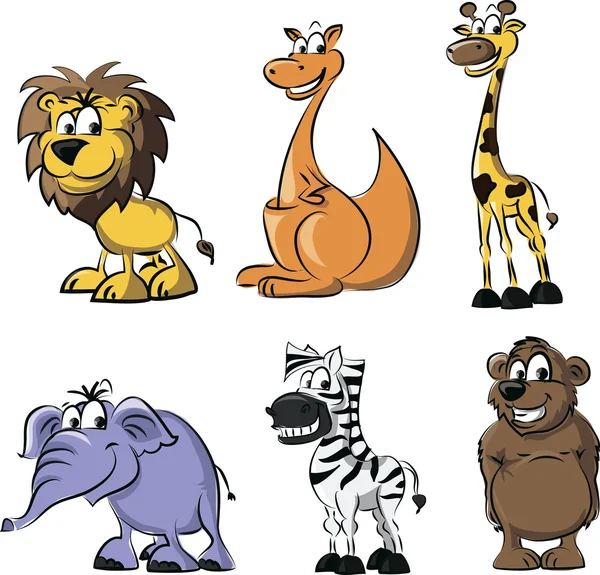 Animales de dibujos animados — Vector de stock