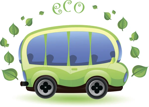 Eco-vriendelijk tekenfilm auto — Stockvector