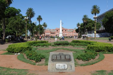 Casa rosada üzerinde plaza de mayo, buenos aires