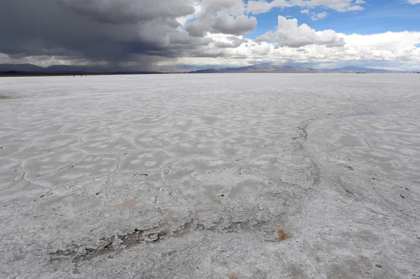 Sal del desierto de Salinas Grandes sobre andes argentinos —  Fotos de Stock