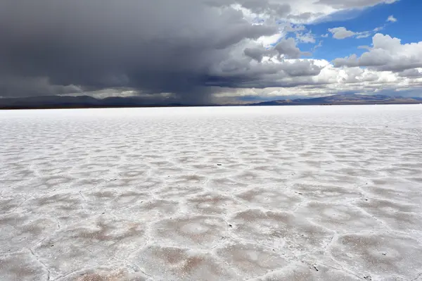 Sal del desierto de Salinas Grandes sobre andes argentinos —  Fotos de Stock