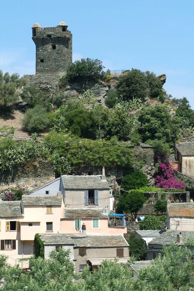 Byn nonza på Korsika ön — Stockfoto