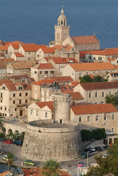 La città di Korcula, Croazia — Foto Stock