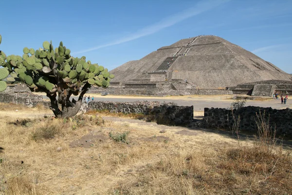 O sítio arqueológico de Teotihuacan — Fotografia de Stock