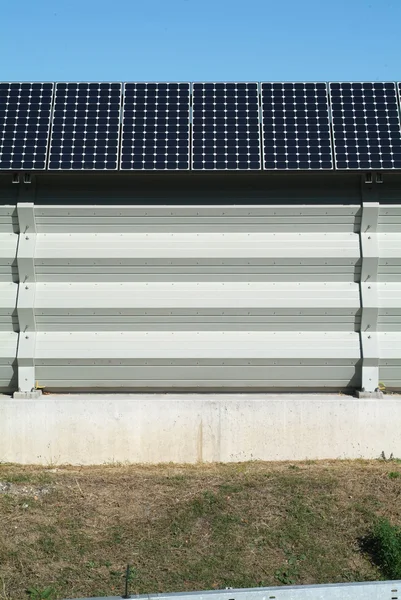 Solar panels implant on southern switzerland — Stock Photo, Image