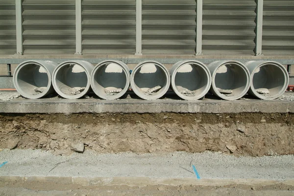 Pipe for building a highway — Stock Photo, Image