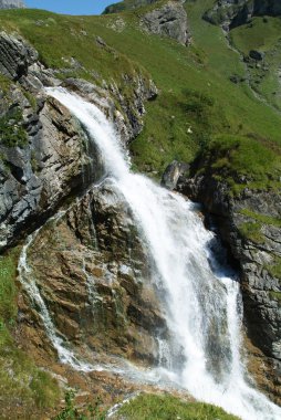 İsviçre Alpleri'nde şelale