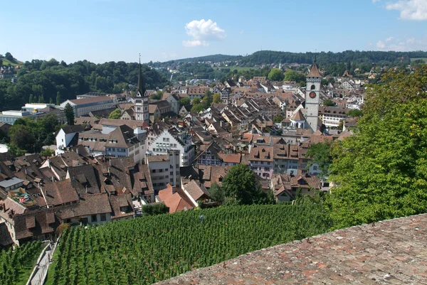 Oude binnenstad van schaffhausen in Zwitserland. — Stockfoto