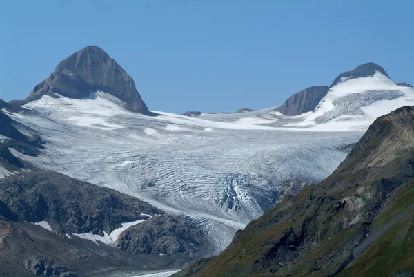 Ledovec gries na švýcarské Alpy — Stock fotografie