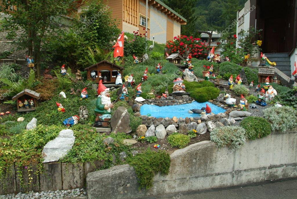 Garden Gnomes of A Traditional House At Tasch Near Zermatt In the