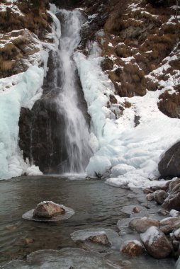 mascengo, donmuş şelale
