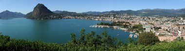 göl ve Körfez Lugano ile san salvatore