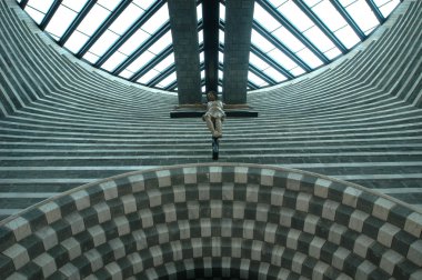 iç görünüm, san giovanni battista, mario botta tarafından modern Kilisesi