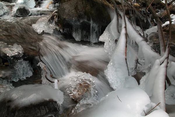 Cascada congelada en Mascengo — Foto de Stock