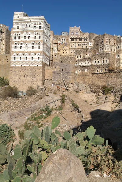 Le village d'Al Hajjarah au Yémen — Photo