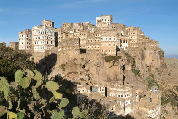 イエメンのアル hajjarah の村 — ストック写真
