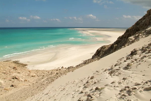 Stranden av qalansiya på ön socotra, Jemen — Stockfoto