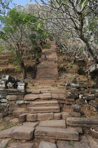 Sitio arqueológico jemer de Wat Phu Champasak, Laos — Foto de Stock